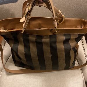 Fendi Pequin Shoulder Bag/Tote